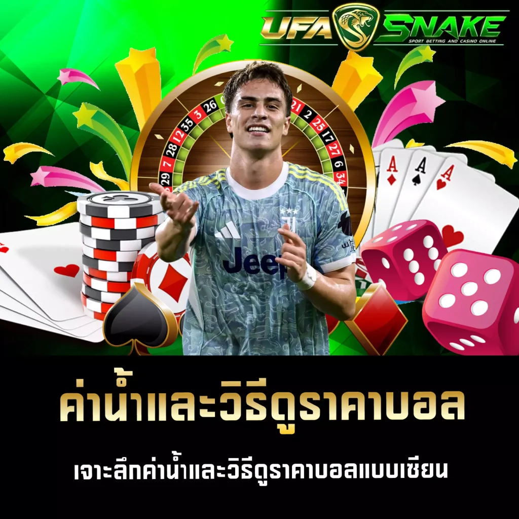 ค่าน้ำและวิธีดูราคาบอล UFASNAKE